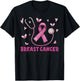 Pink Stethoscope Breast Cancer Awareness Nurse Scrub Women T-Shirt - T-Shirt | Black