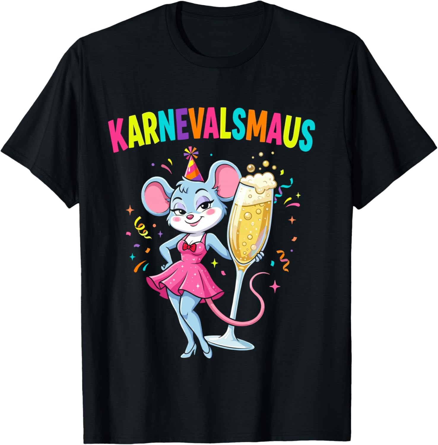 Carnival Mouse Women's Costume Replacement Cologne Carnival Shirt T-Shirt - T-Shirt | Black