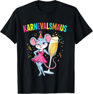 Carnival Mouse Women's Costume Replacement Cologne Carnival Shirt T-Shirt - T-Shirt | Black
