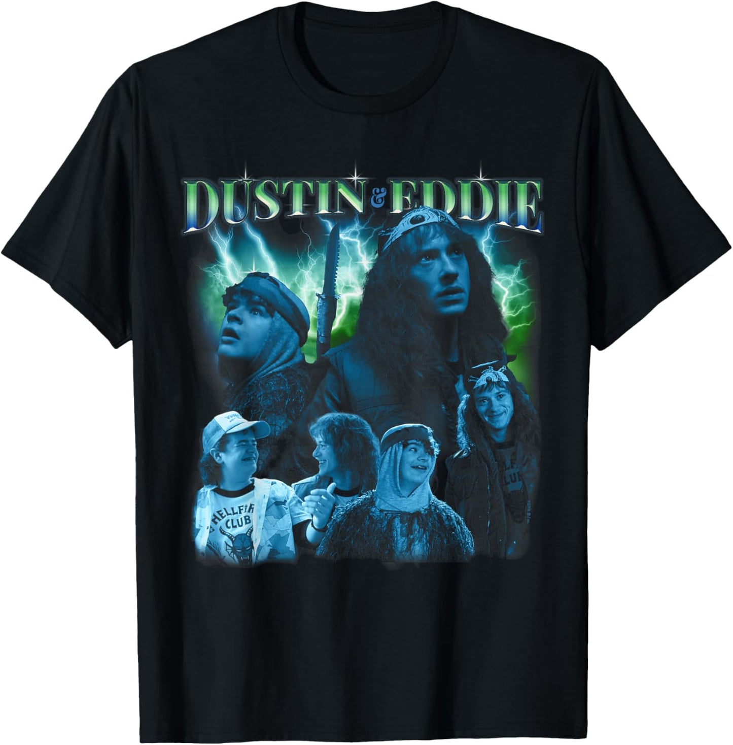 Stranger Things Dustin & Eddie Heartthrob Officially License T-Shirt - T-Shirt | Black