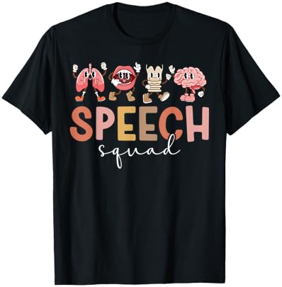 Speech Squad SLP Team Speech Language Pathologist Crew T-Shirt - T-Shirt | Black