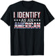 4th July I Identify As American Flag Patriot Men Women Kids T-Shirt - T-Shirt | Black
