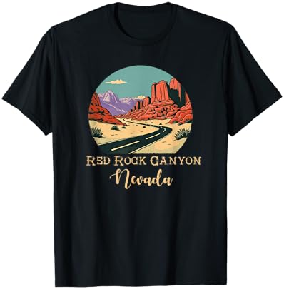 Red Rock Canyon Mountain Springs Nevada Souvenir Men Women T-Shirt - T-Shirt | Black