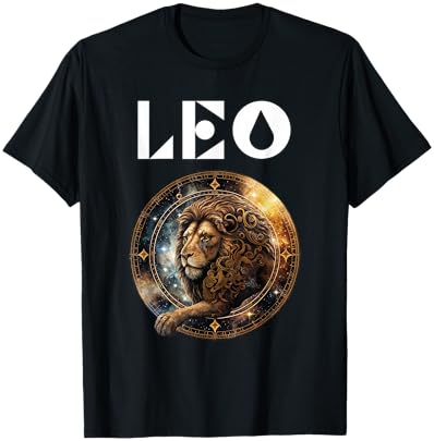 Cool Leo Zodiac Horoscope Astrology , Small, Black T-Shirt - T-Shirt | Black