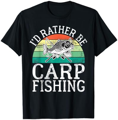 I’d Rather Be Carp Fishing T-Shirt - T-Shirt | Black