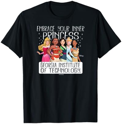 Georgia Tech Yellow Jackets Inner Princess Navy T-Shirt - T-Shirt | Black