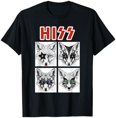Retro Fox Rock Music Band Concert Men Kids Women Funny Fox T-Shirt - T-Shirt | Black