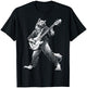 Rocking Wolf with Guitar Rock and Roll Vintage ROCK Music T-Shirt - T-Shirt | Black