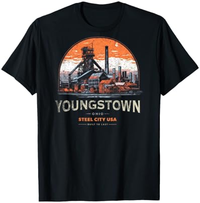 Hometown Pride - Youngstown Steel City USA T-Shirt - T-Shirt | Black